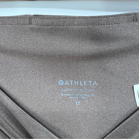 Athleta Elation Shine Tight in Coffee House Shimmer Brown Size LT Large Tall - Picture 7 of 13